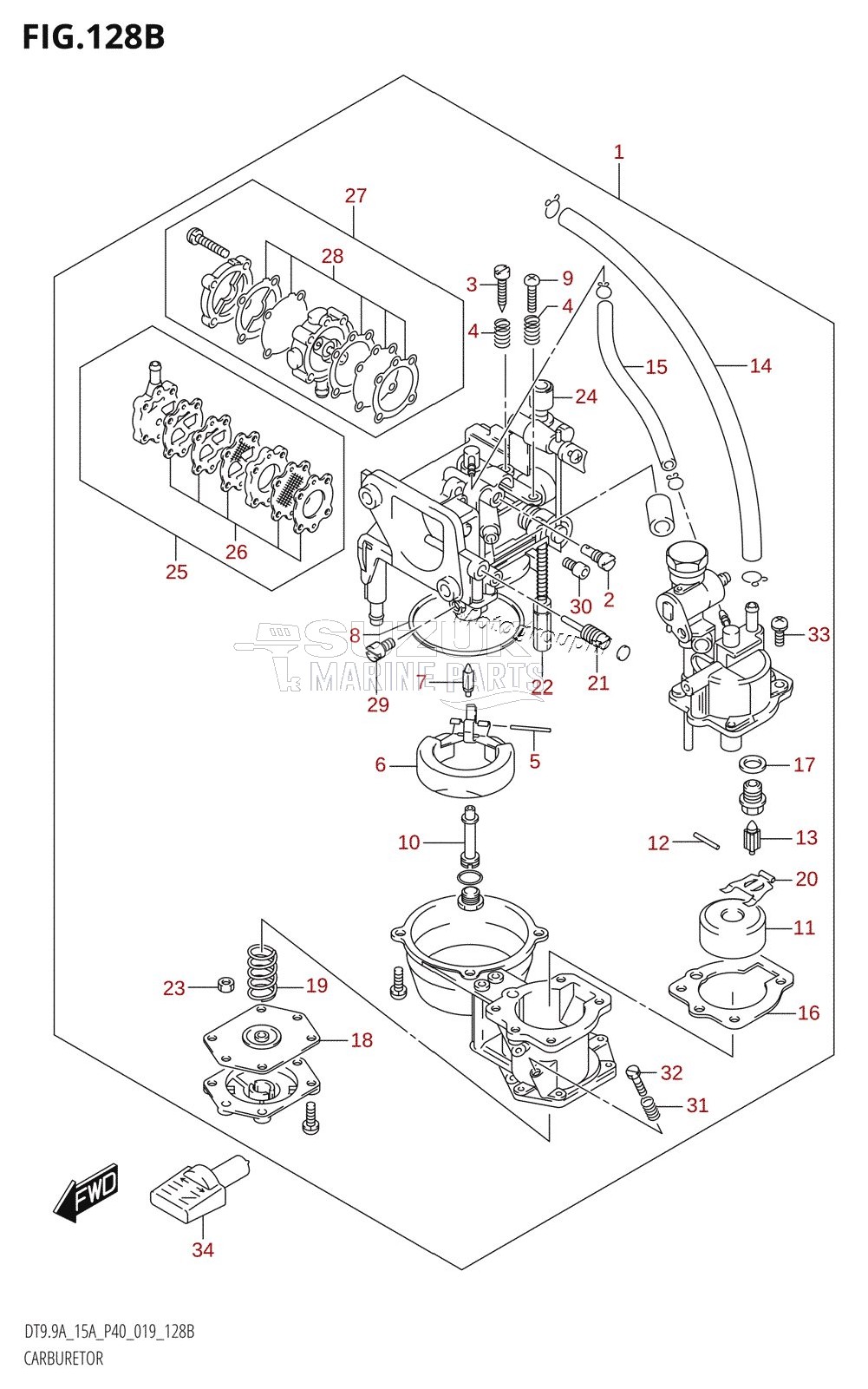 CARBURETOR (DT9.9AK:P36)