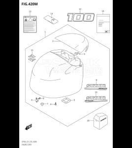 10004F-810001 (2018) 100hp E01 E40-Gen. Export 1 - Costa Rica (DF100BT) DF100B drawing ENGINE COVER (DF100B:E40)