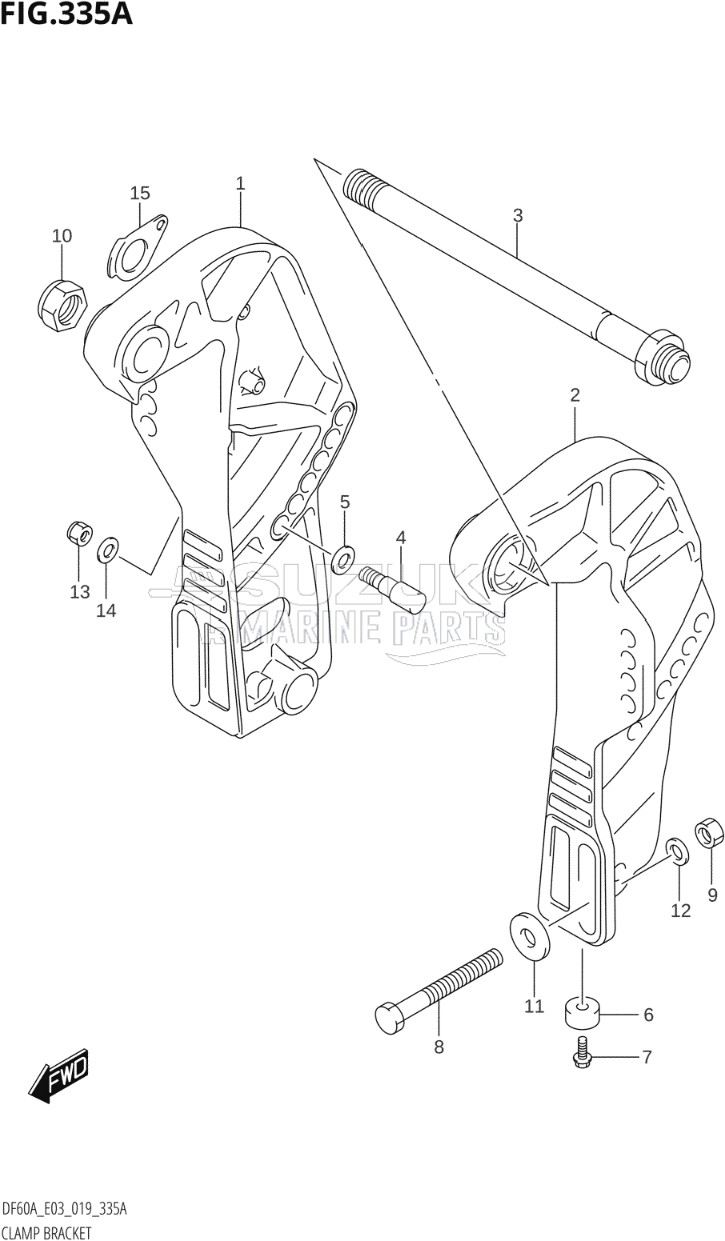 CLAMP BRACKET (DF40A,DF50A)