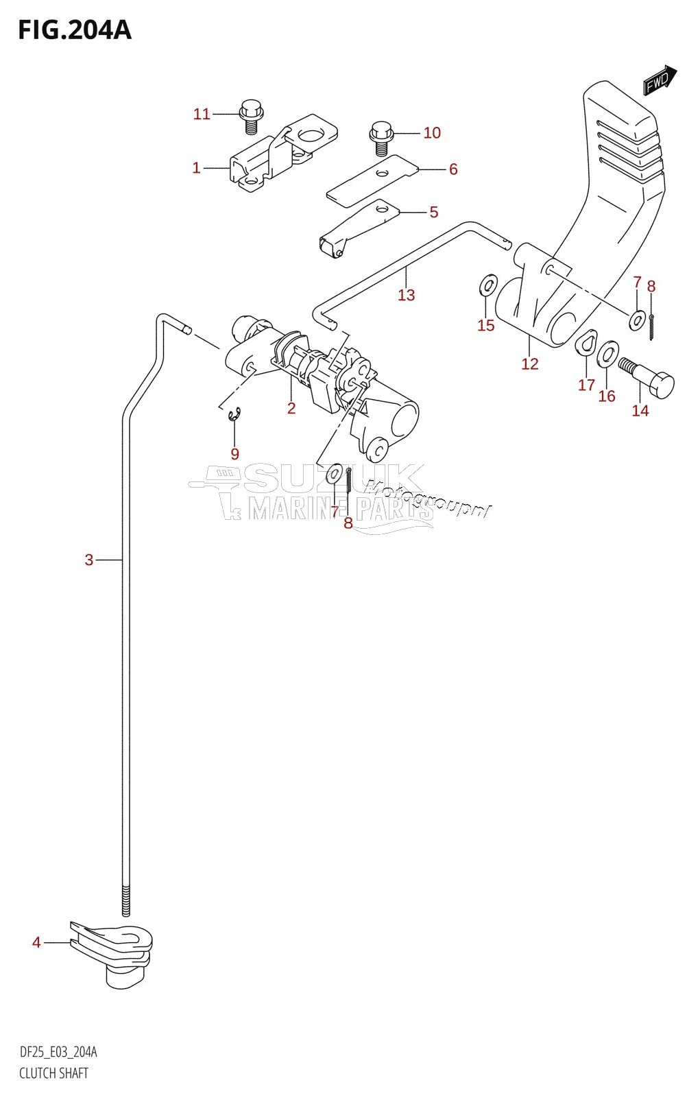 CLUTCH SHAFT (DF25)