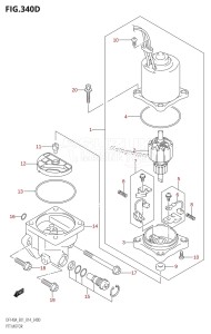 DF100A From 10003F-410001 (E01 E40)  2014 drawing PTT MOTOR (DF115AT:E40)