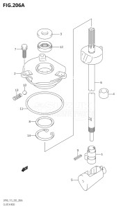 11501Z-880001 (2008) 115hp E03-USA (DF115WZK9  DF115ZK8  DF115ZK9) DF115Z drawing CLUTCH ROD ((DF90T,DF115T):(K1,K2,K3,K4,K5,K6))