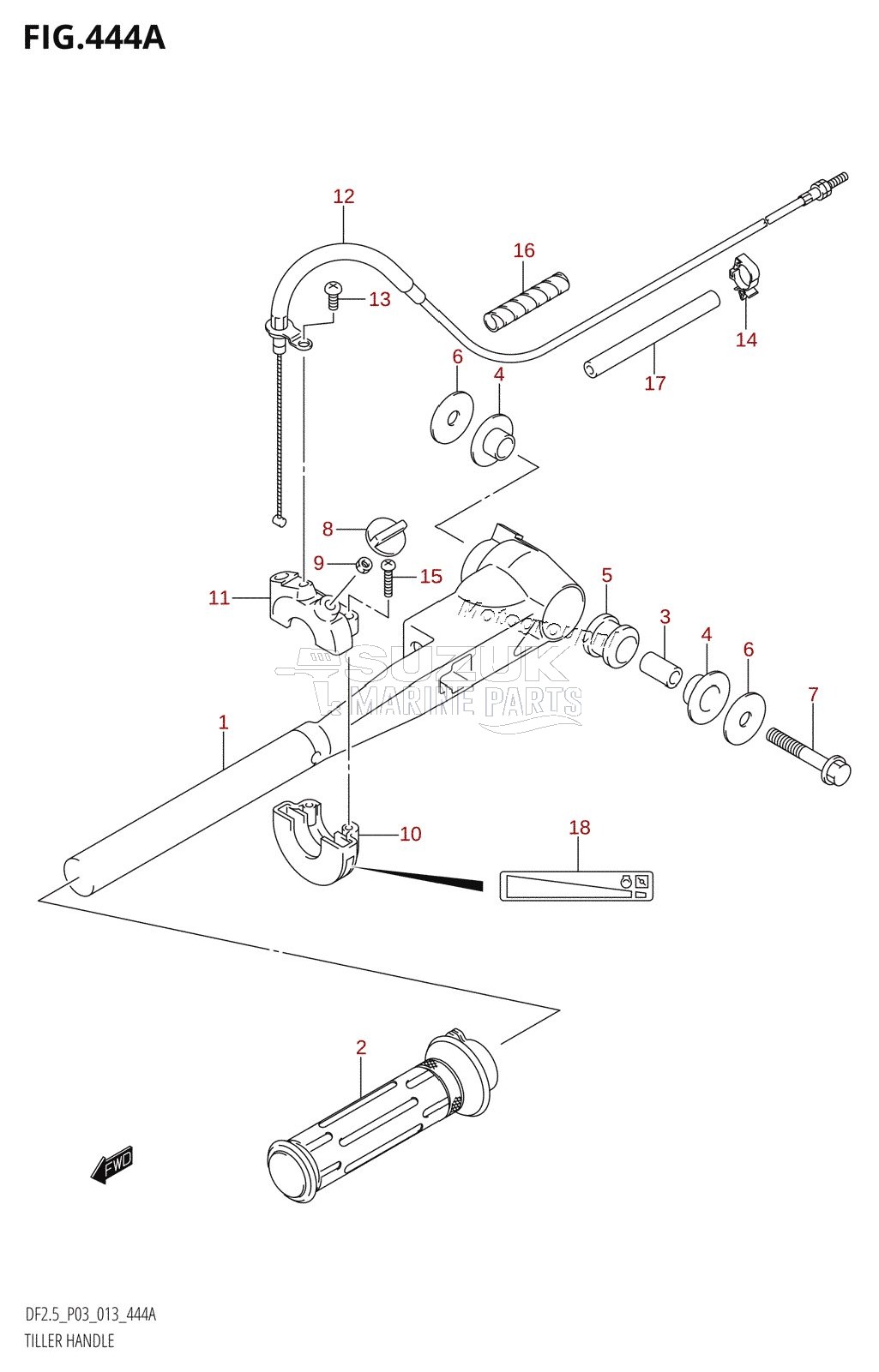 TILLER HANDLE