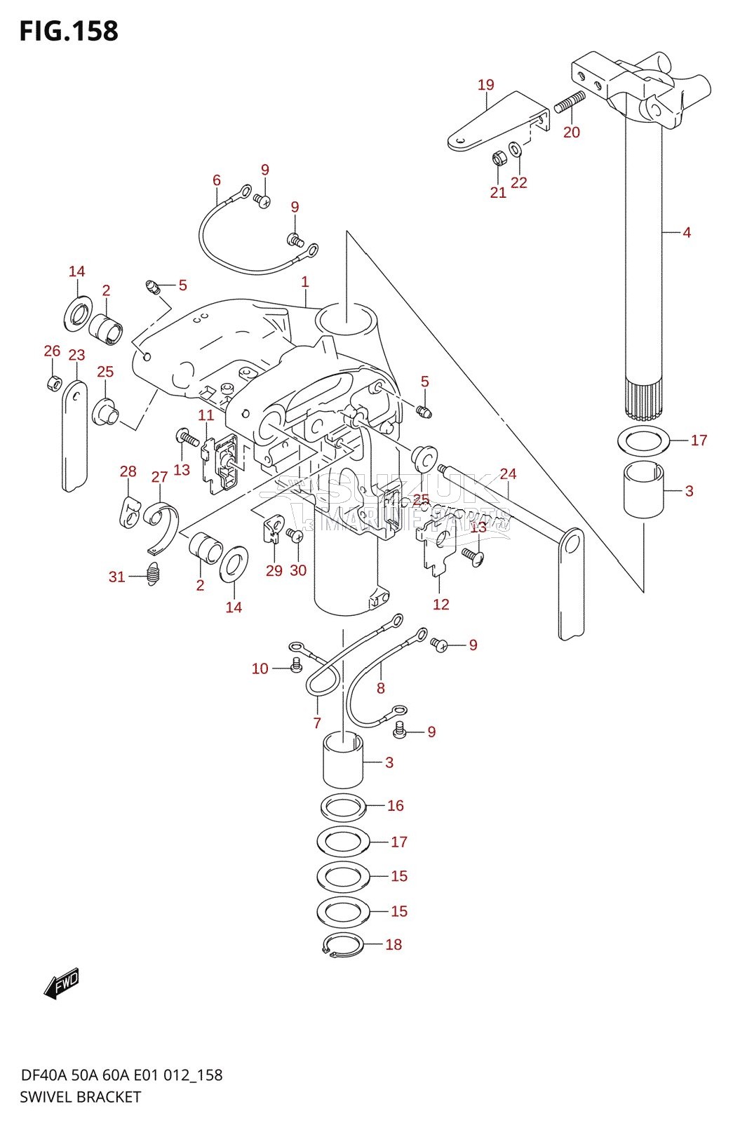 SWIVEL BRACKET (DF40AST E34)