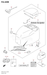 06002F-410001 (2014) 60hp E03-USA (DF60A) DF60A drawing ENGINE COVER (DF50A)