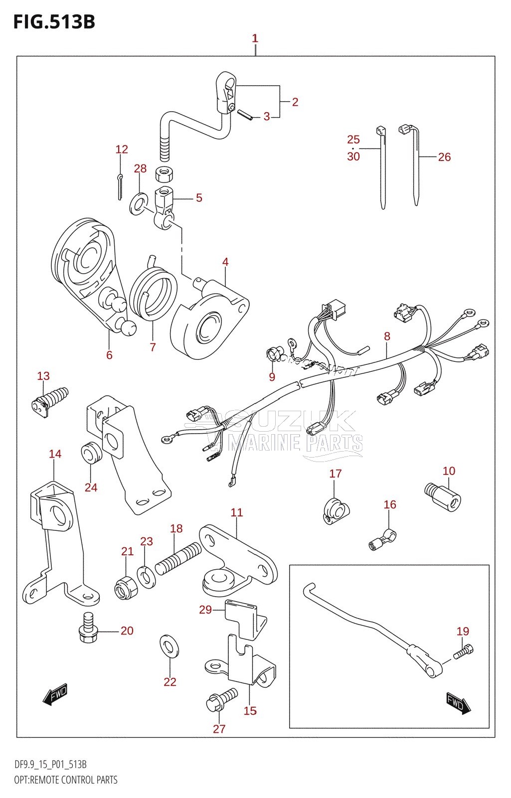 OPT:REMOTE CONTROL PARTS (K5,K6,K7,K8,K9,K10,011)