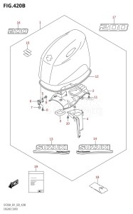 DF150A From 15003F-040001 (E01 E40)  2020 drawing ENGINE COVER (DF200AT:E40,DF200AZ:E40)