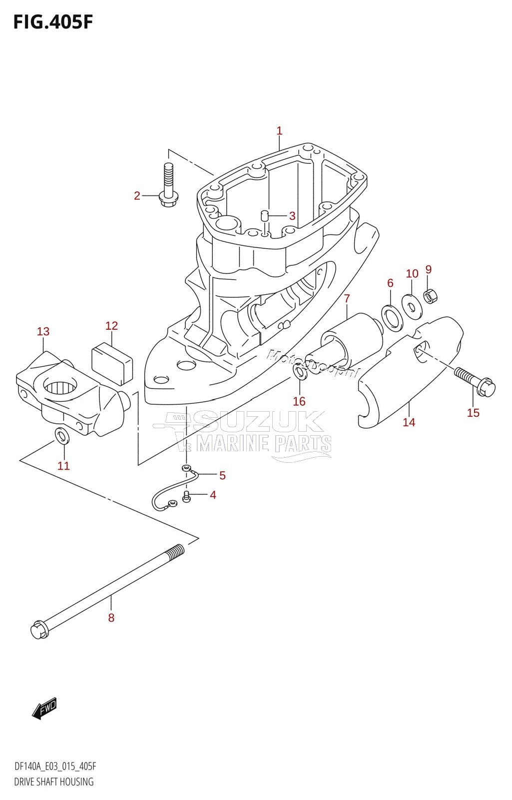 DRIVE SHAFT HOUSING (DF115AST:E03)