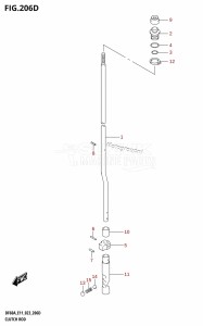 DF40A From 04005F-040001 (E34-Italy)  2020 drawing CLUTCH ROD ((DF60A,DF60AQH,DF60ATH):E40)