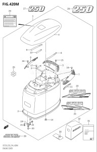 20002F-410001 (2014) 200hp E03-USA (DF200T) DF200 drawing ENGINE COVER (DF250Z:E03)