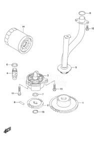 Outboard DF 140A drawing Oil Pump