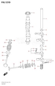 00994F-610001 (2016) 9.9hp P01-Gen. Export 1 (DF9.9A  DF9.9AR) DF9.9A drawing CAMSHAFT (DF9.9AR:P01)