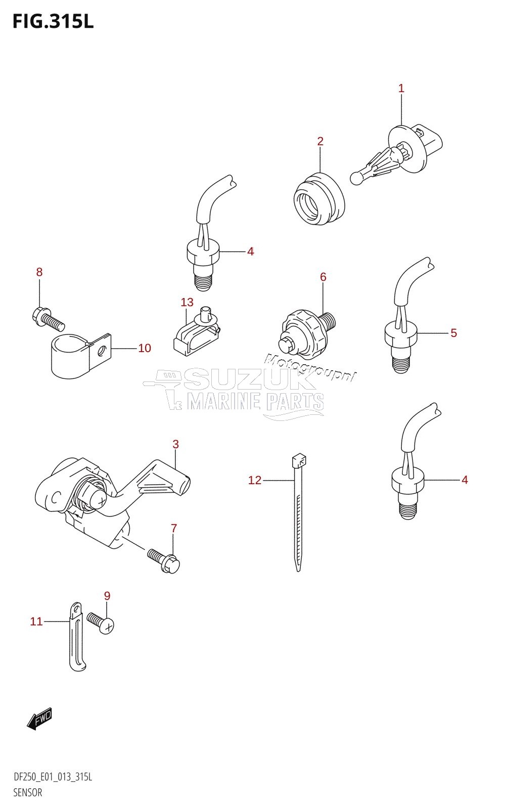 SENSOR (DF250Z:E01)