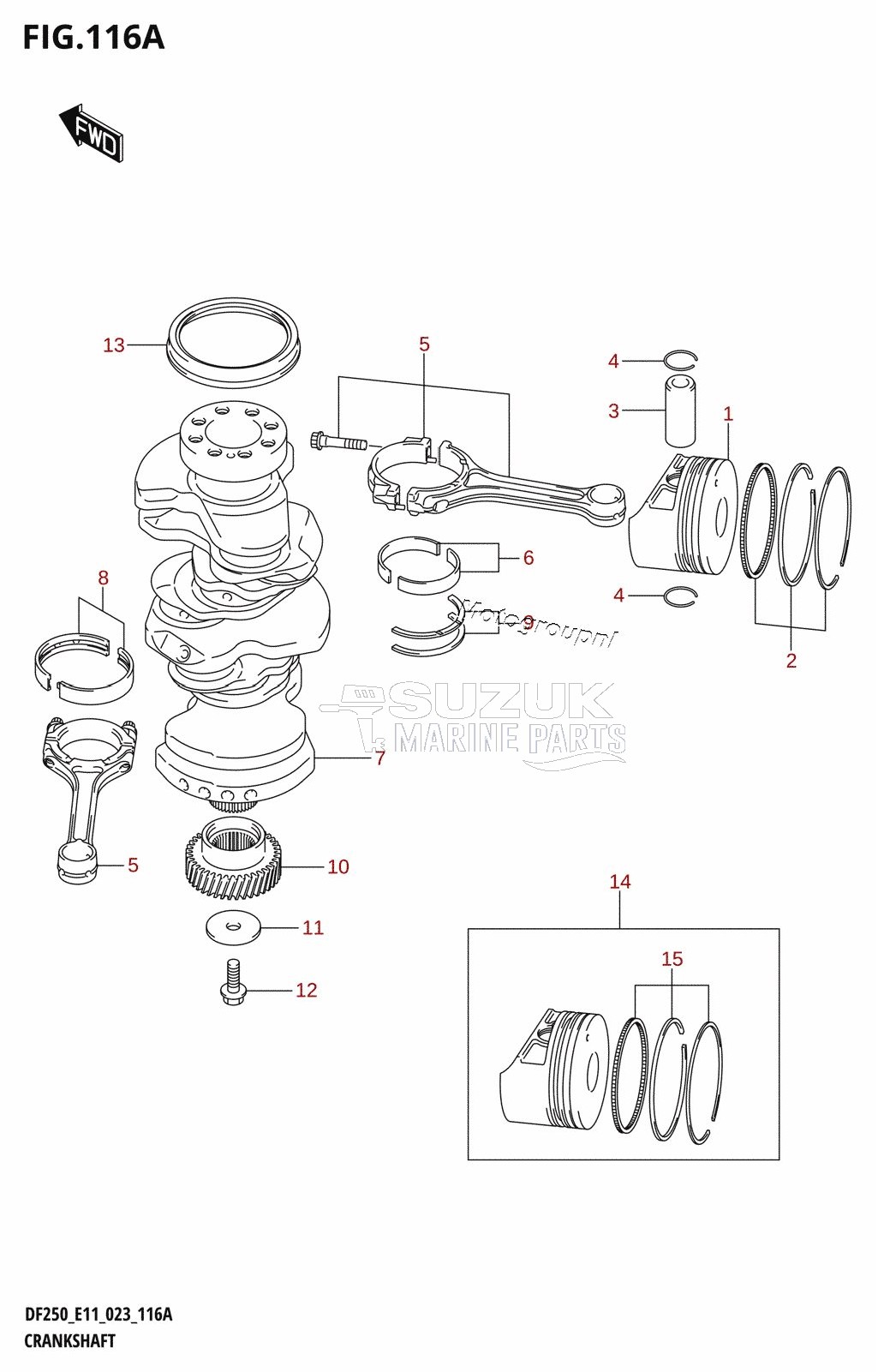 CRANKSHAFT (DF200T,DF200Z,DF225T,DF225Z,DF250T,DF250Z)