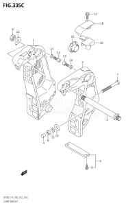 11501Z-980001 (2009) 115hp E03-USA (DF115ZK9) DF115Z drawing CLAMP BRACKET (DF115Z:E03)