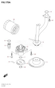 DF115AZ From 11503Z-140001 (E11 E40)  2021 drawing OIL PUMP