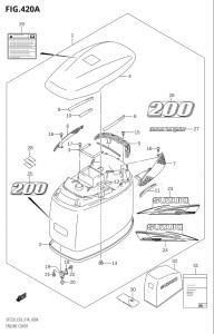 20002Z-410001 (2014) 200hp E03-USA (DF200Z) DF200Z drawing ENGINE COVER (DF200T:E03)