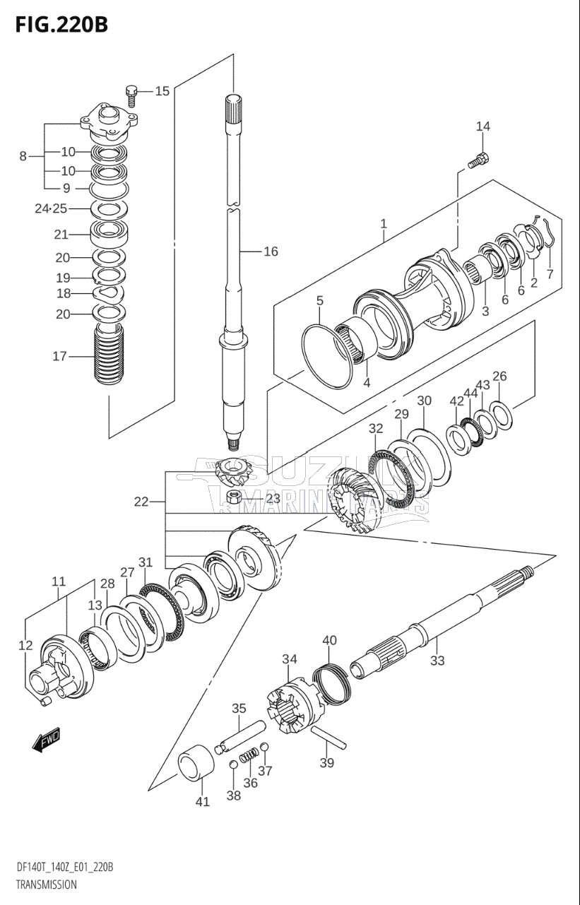 TRANSMISSION (DF140Z,DF140WZ)