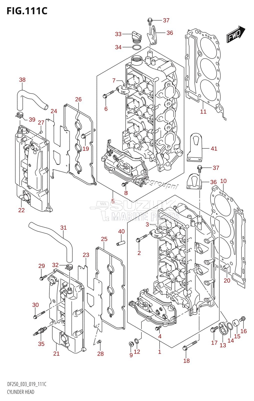 CYLINDER HEAD (DF250ST)