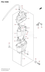 08002F-110001 (2011) 80hp E03-USA (DF80AT) DF80A drawing FUEL VAPOR SEPARATOR