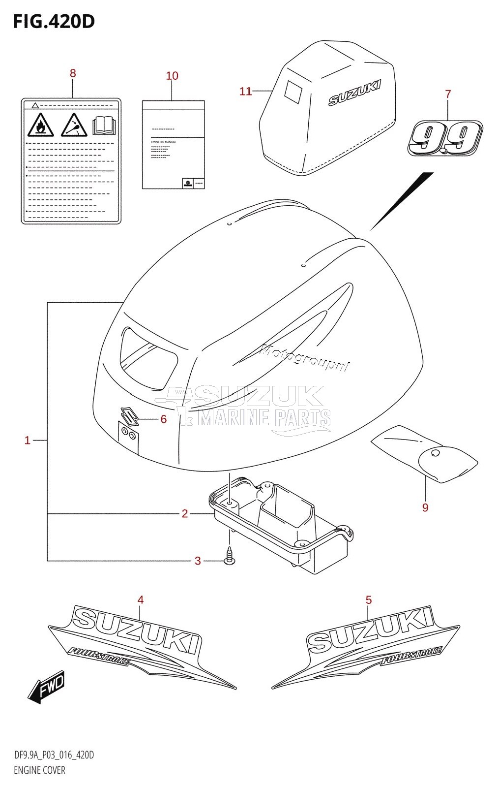 ENGINE COVER (DF9.9AR:P03)