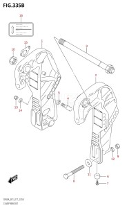 05004F-710001 (2017) 50hp E01-Gen. Export 1 (DF50AVT  DF50AVTH) DF50A drawing CLAMP BRACKET (DF40AQH:E01)