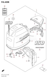 DF175T From 17502F-110001 (E01 E40)  2011 drawing ENGINE COVER ((DF150T,DF150WT,DF150Z):(K10,011))