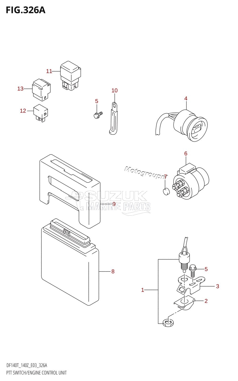 PTT SWITCH /​ ENGINE CONTROL UNIT (K2,K3)