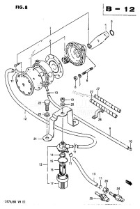 DT85 From 8501-614766 ()  1986 drawing FUEL PUMP