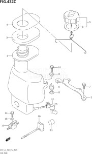 00402F-210001 (2012) 4hp P01-Gen. Export 1 (DF4) DF4 drawing FUEL TANK (DF6:P01)