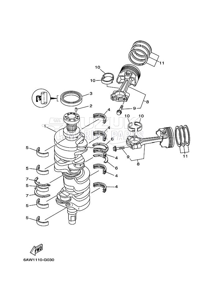 CRANKSHAFT--PISTON