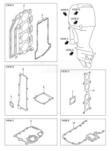  (2003) 115hp - () DF115TL drawing OPT:GASKET SET