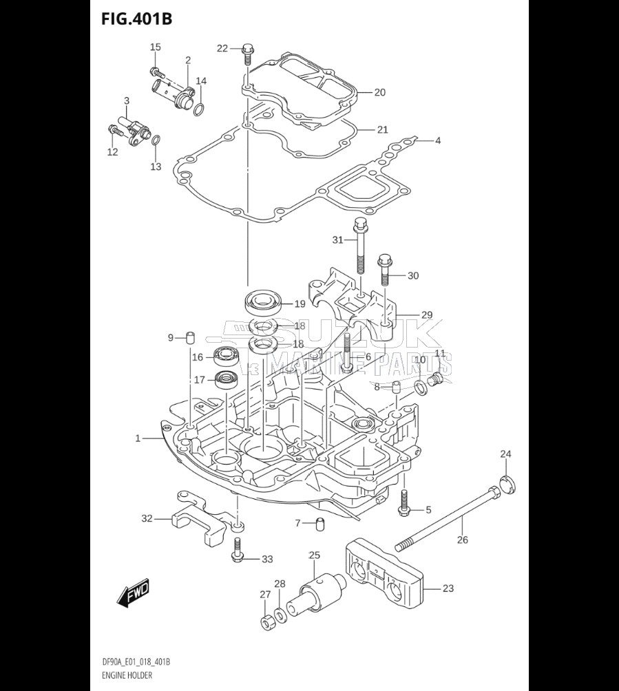 ENGINE HOLDER (DF70ATH,DF80A,DF90ATH)