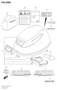 00995F-910001 (2019) 9.9hp P01-Gen. Export 1 (DF9.9B  DF9.9BTH) DF9.9B drawing ENGINE COVER (DF20AT,DF20ATH)