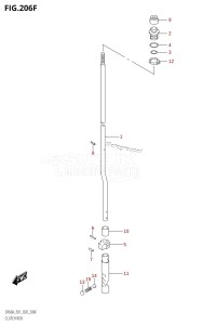 DF40A From 04003F-040001 (E01)  2020 drawing CLUTCH ROD (DF60ATH:E40)