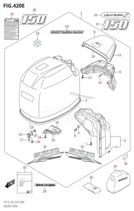 DF175T From 17502F-410001 (E01 E40)  2014 drawing ENGINE COVER ((DF150TG,DF150ZG):E01)