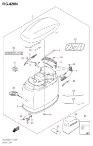 DF250 From 25003F-710001 (E03)  2017 drawing ENGINE COVER (DF250ST:E03)