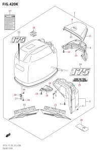 DF150 From 15002F-310001 (E01 E40)  2013 drawing ENGINE COVER (DF175Z:E01)