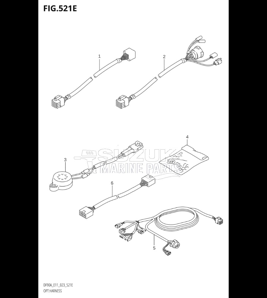 OPT:HARNESS ((DF70A,DF90A):(E03,E11):022)