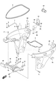 Outboard DF 9.9A drawing Side Cover - w/Remote Control