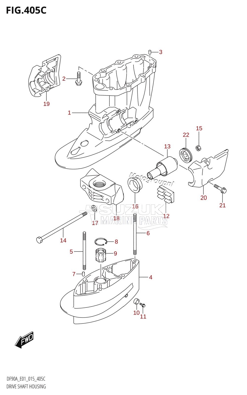 DRIVE SHAFT HOUSING (DF70ATH:E01)