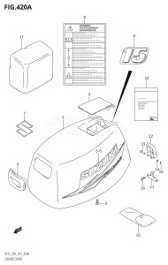 DF15 From 01503F-210001 (P01)  2012 drawing ENGINE COVER