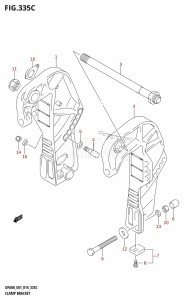 DF60A From 06002F-410001 (E01 E40)  2014 drawing CLAMP BRACKET (DF40ATH:E01)