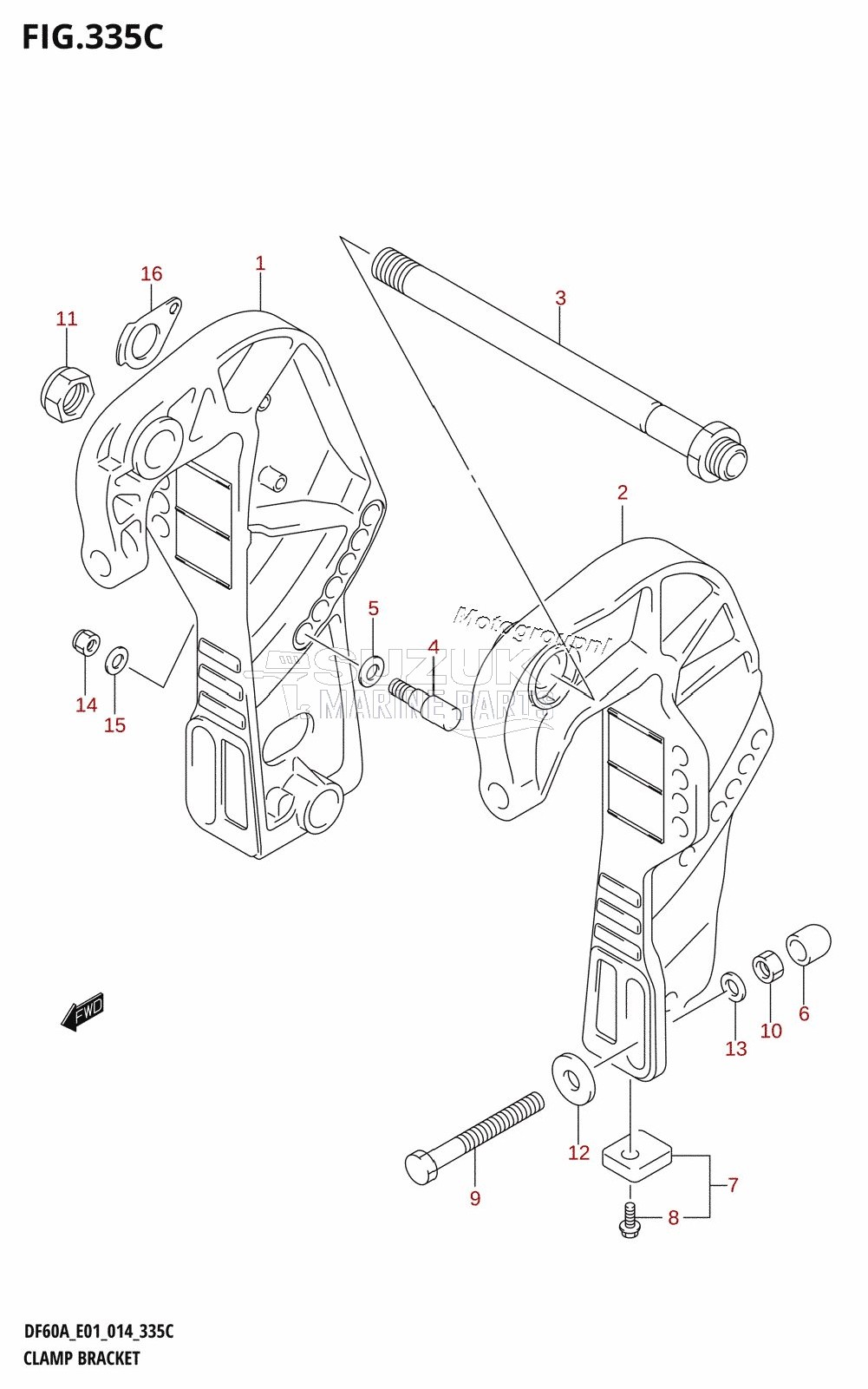 CLAMP BRACKET (DF40ATH:E01)