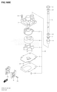 08002F-140001 (2021) 80hp E01 E40-Gen. Export 1 - Costa Rica (DF80AT) DF80A drawing WATER PUMP (DF90ATH:E01)