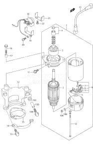 Outboard DF 9.9 drawing Starting Motor