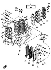 E60HM drawing CYLINDER--CRANKCASE