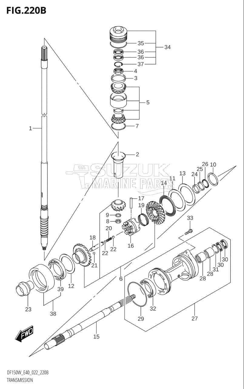 TRANSMISSION (DF150WZ)