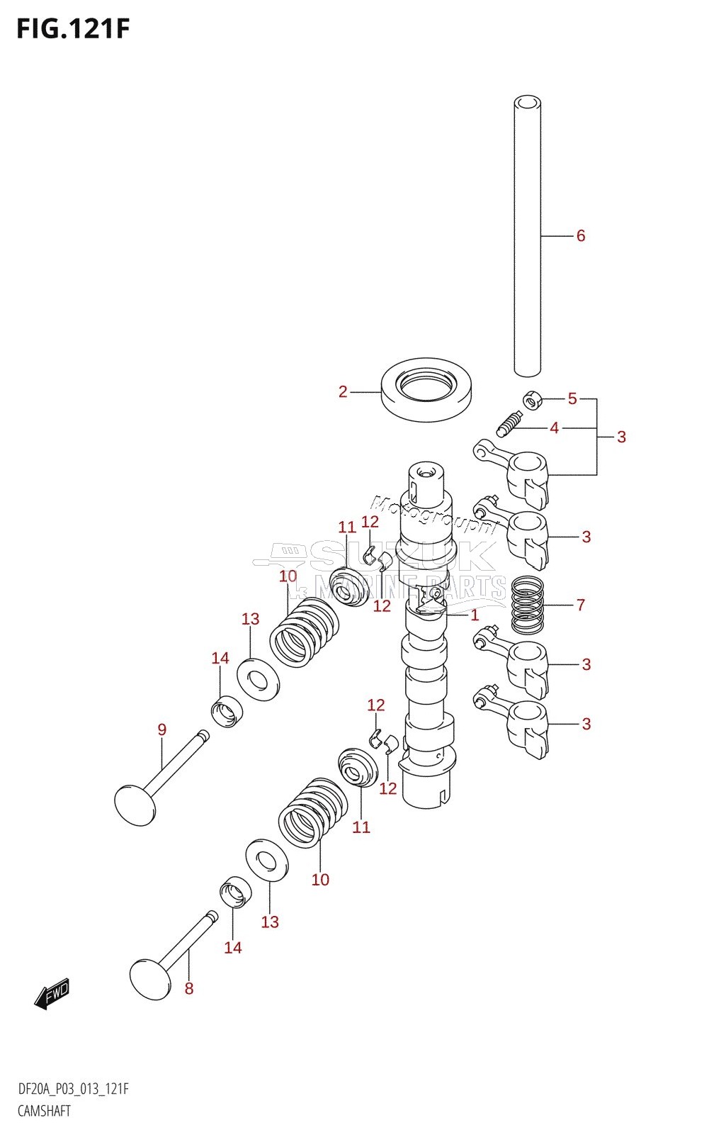 CAMSHAFT (DF20AR:P03)