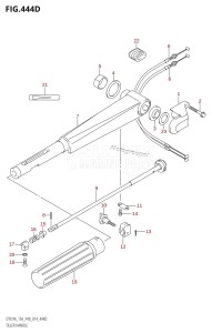 DT9.9A From 00993K-410001 (P36 P40)  2014 drawing TILLER HANDLE (DT15A:P40)